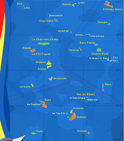 carte de monde des régates en ligne